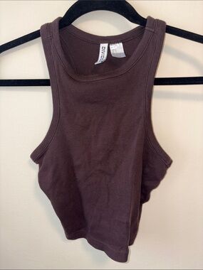 H&M Brown Ribbed Tank Top